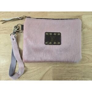 Keep It Gypsy Clutch/Wristlet Pink Hair On Hide Leather
